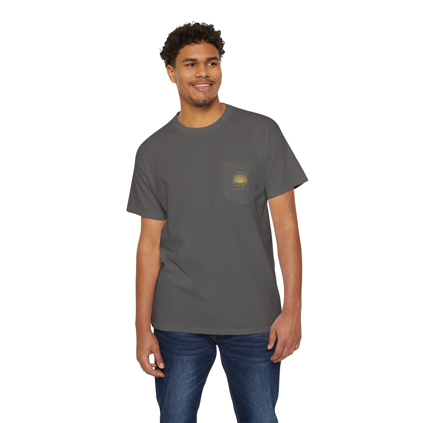 Nature’s Healers Unisex Pocket Tee - Sunshine and Waves