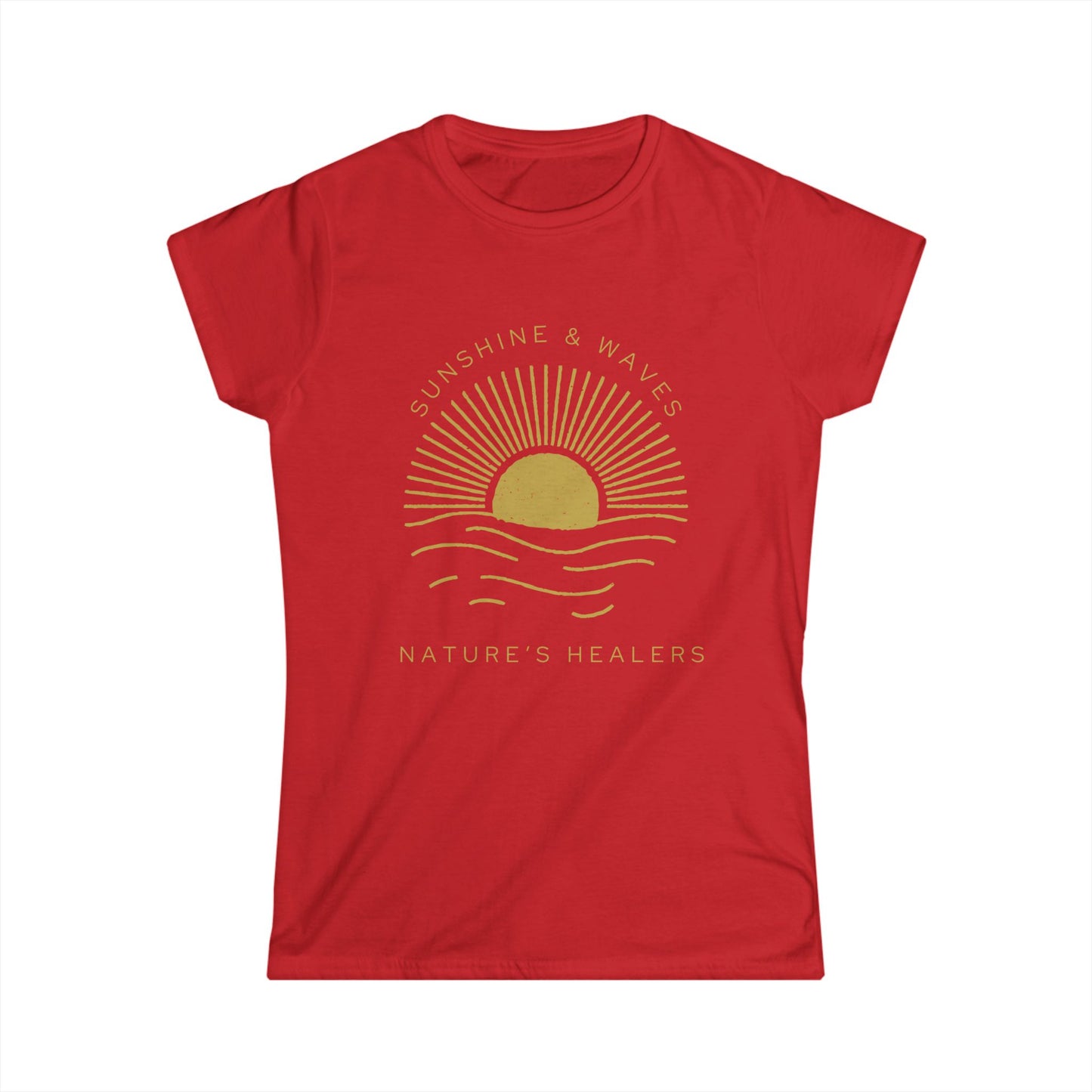 Sunrise Wellness Tee — "Nature's Healing" Women's Softstyle T-Shirt