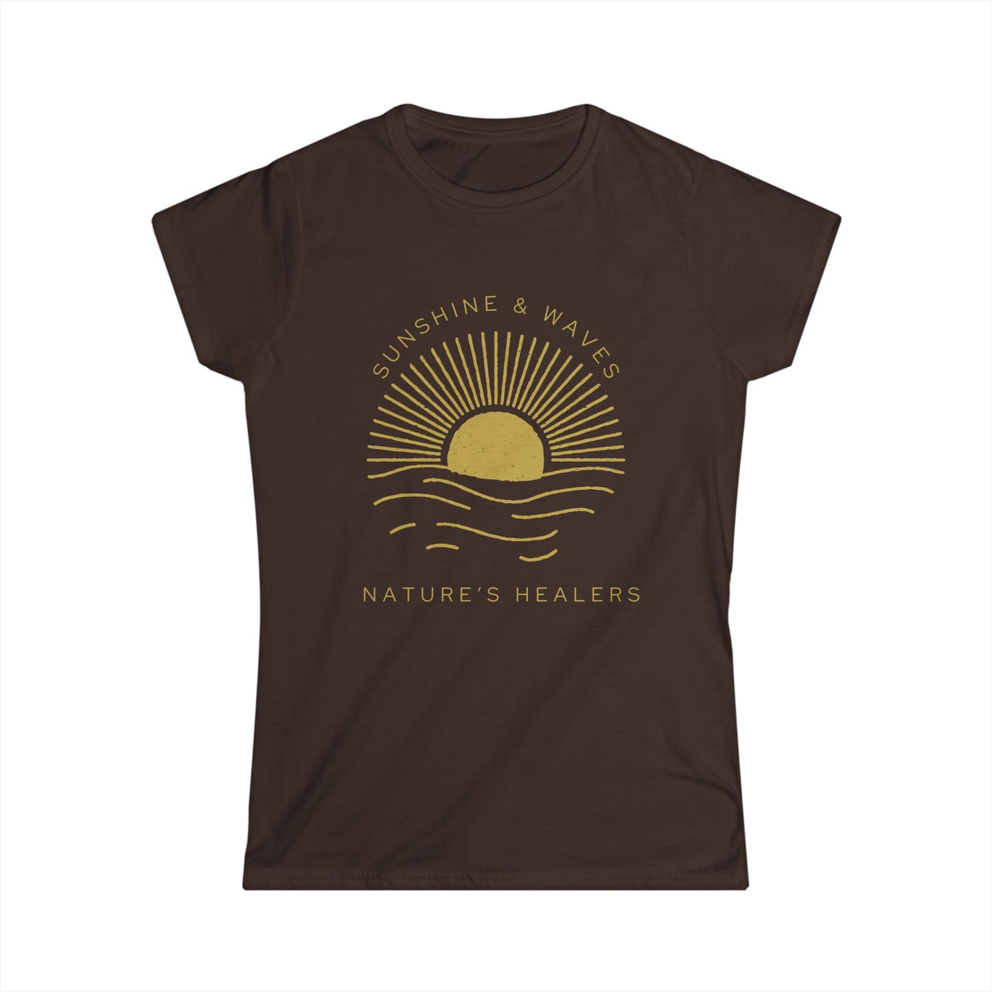 Sunrise Wellness Tee — "Nature's Healing" Women's Softstyle T-Shirt