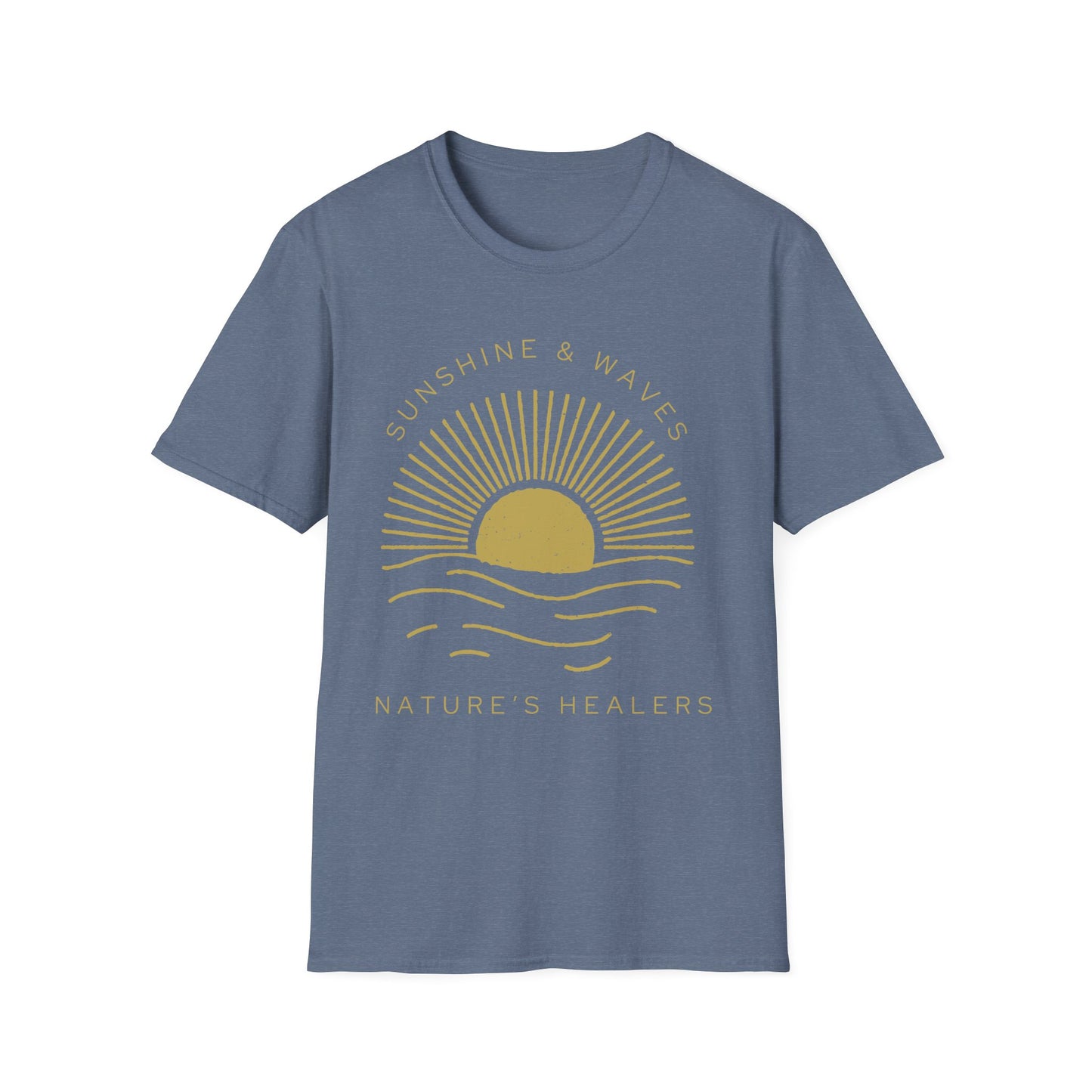 Nature's Healers Unisex T-Shirt - Sunshine and Waves Design