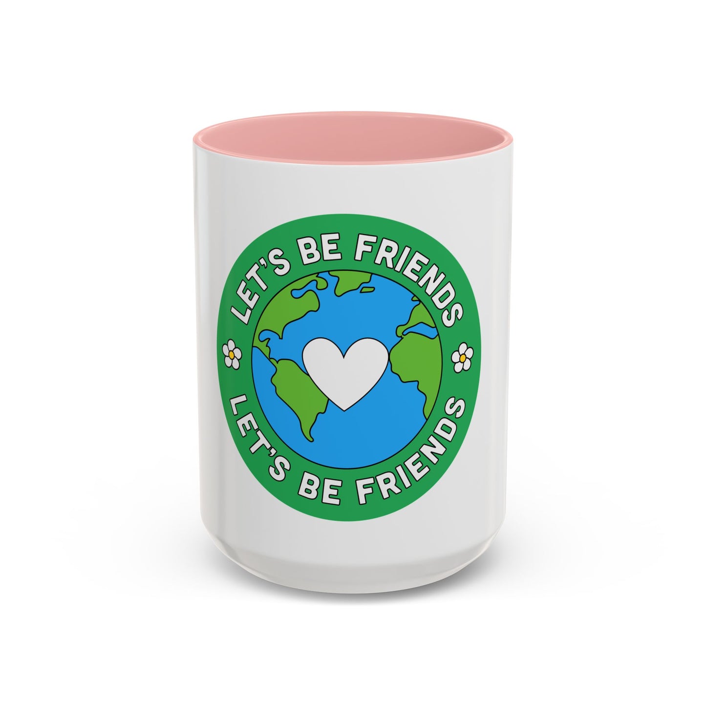 Let's Be Friends Heart Accent Coffee Mug — 11/15oz