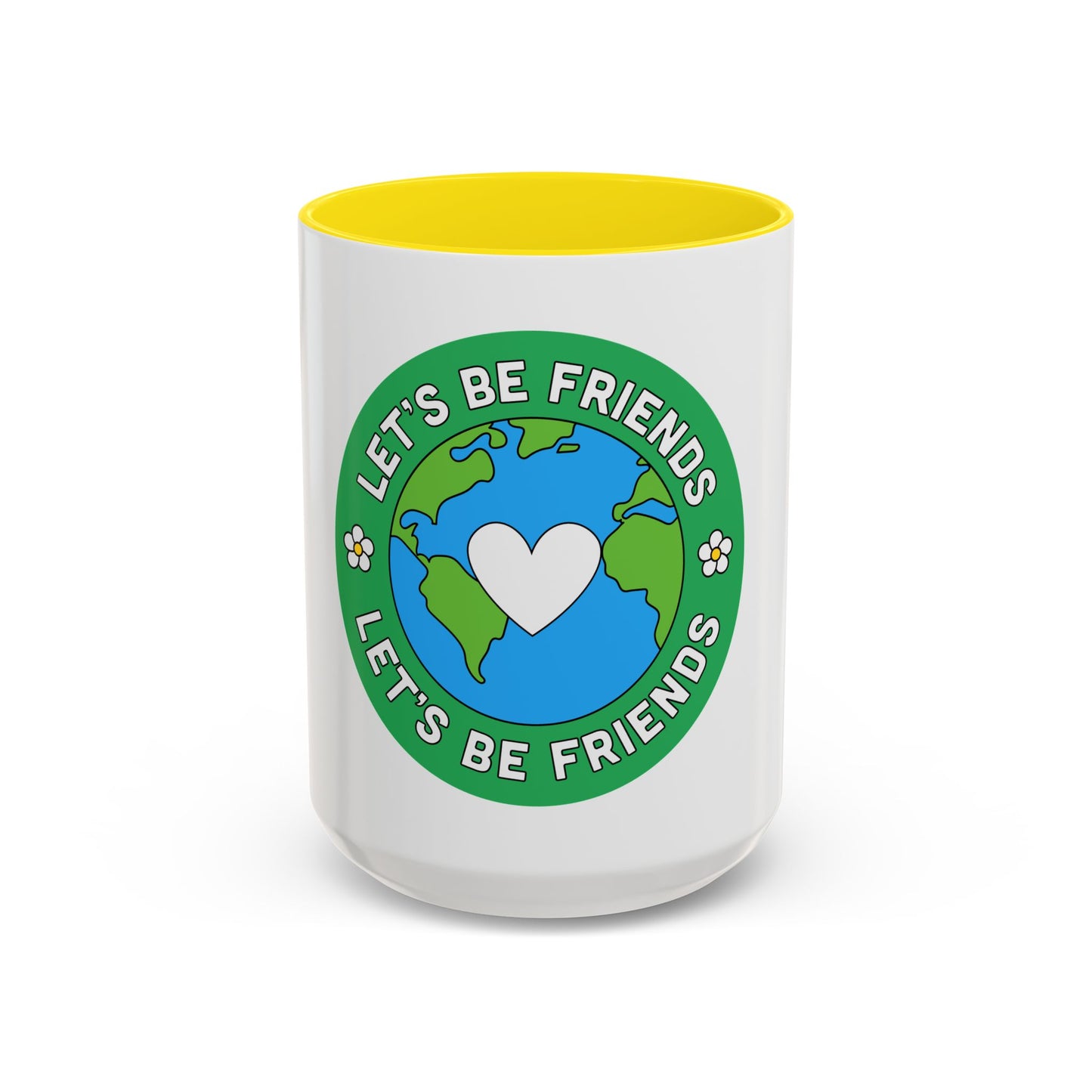 Let's Be Friends Heart Accent Coffee Mug — 11/15oz