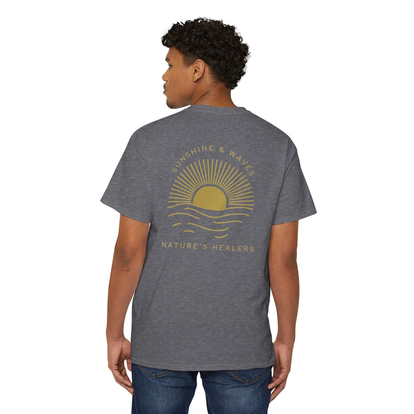 Nature’s Healers Unisex Pocket Tee - Sunshine and Waves