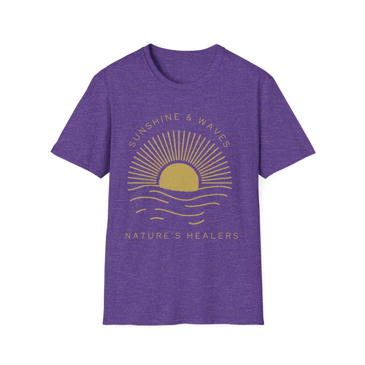 Nature's Healers Unisex T-Shirt - Sunshine and Waves Design