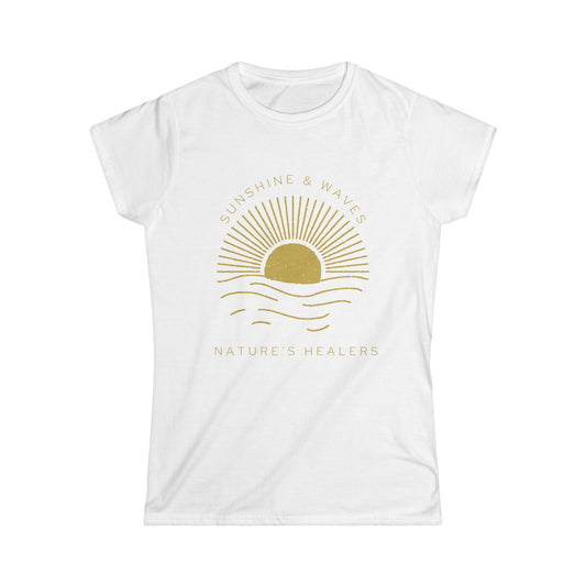 Sunrise Wellness Tee — "Nature's Healing" Women's Softstyle T-Shirt