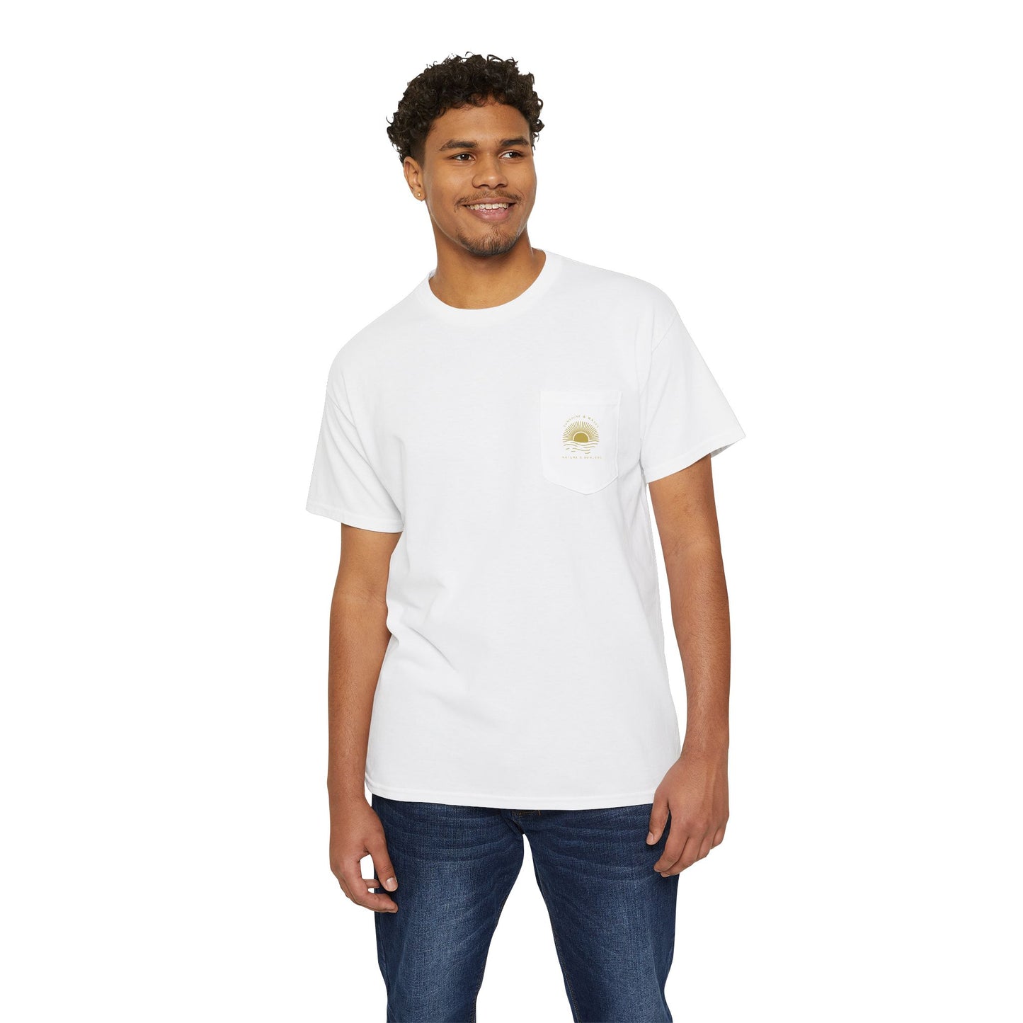 Nature’s Healers Unisex Pocket Tee - Sunshine and Waves