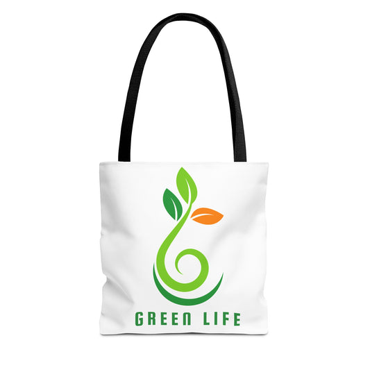 Green Life / Vida Verde Eco Tote Bag – Reusable Organic Plant Logo Shopping Tote