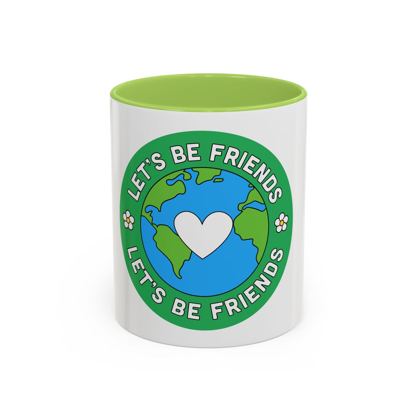 Let's Be Friends Heart Accent Coffee Mug — 11/15oz