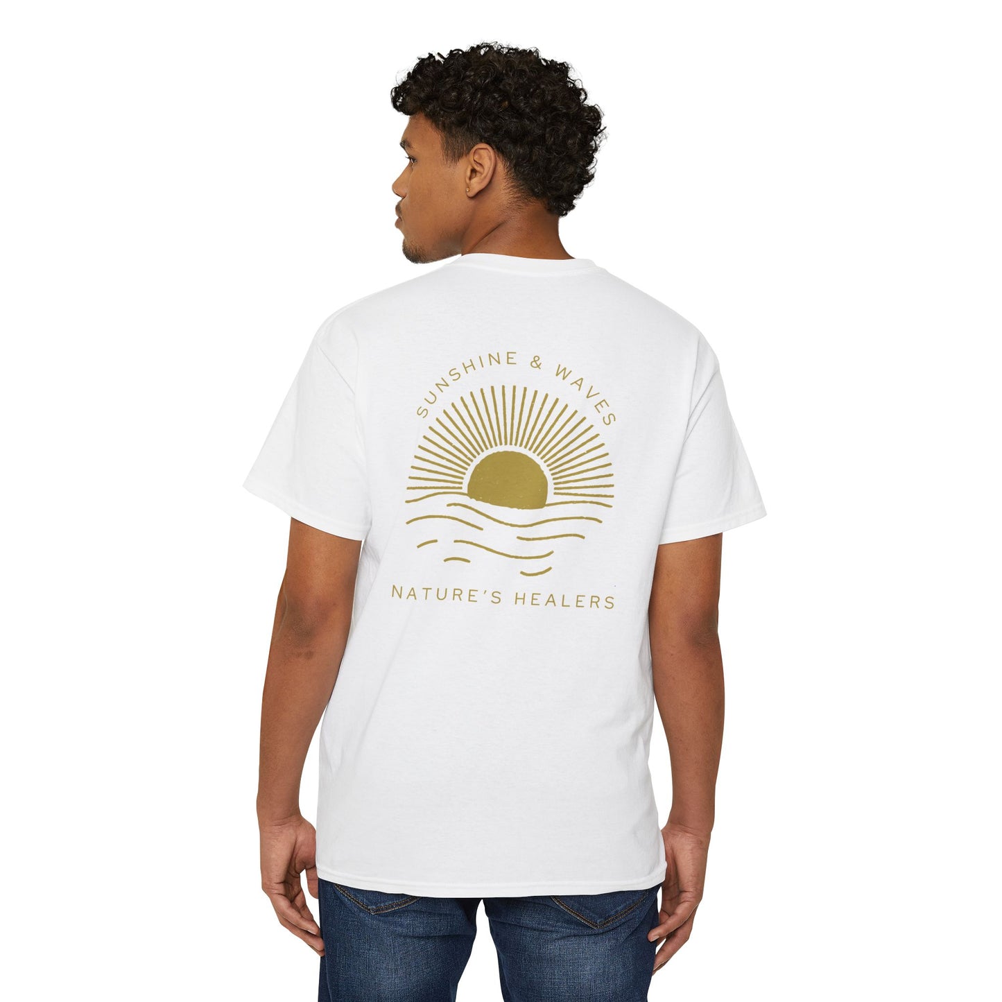 Nature’s Healers Unisex Pocket Tee - Sunshine and Waves