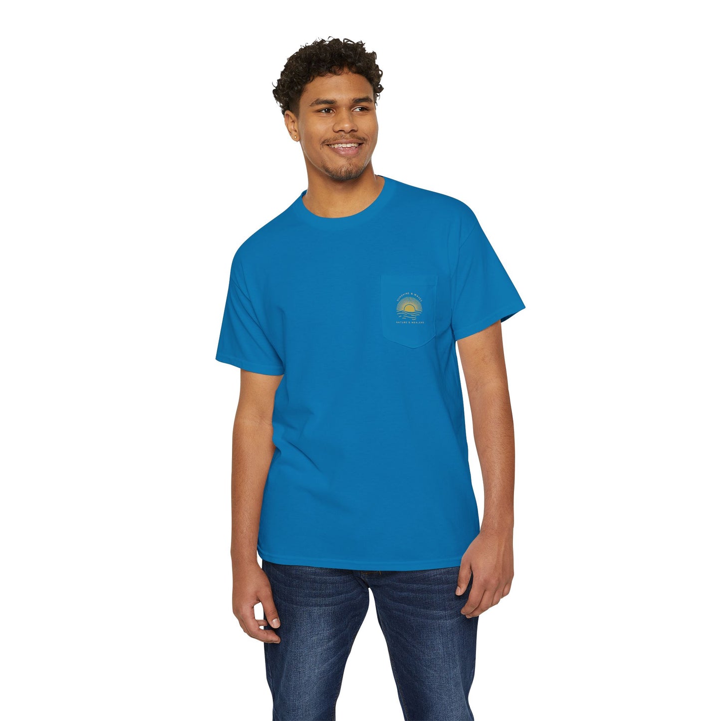 Nature’s Healers Unisex Pocket Tee - Sunshine and Waves