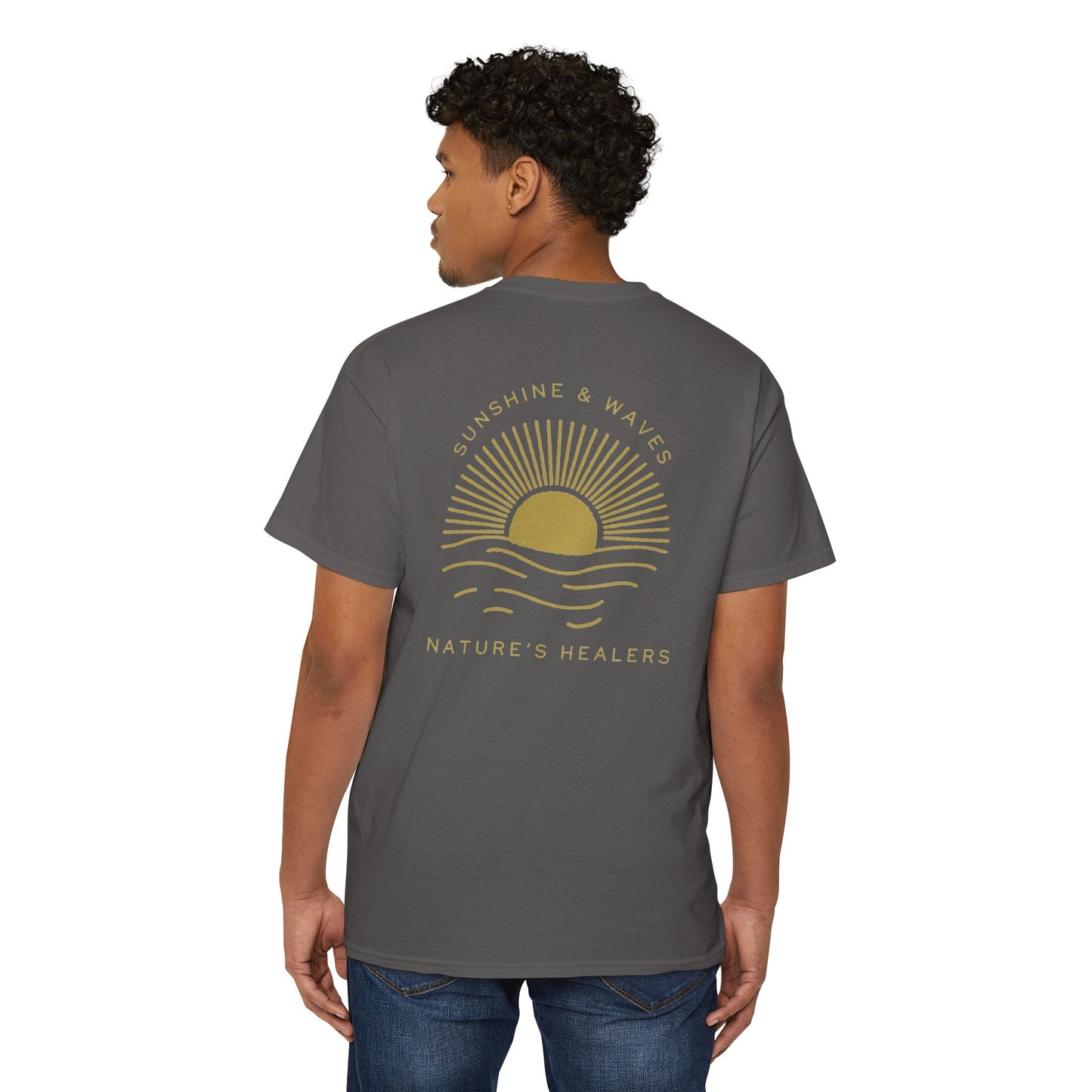 Nature’s Healers Unisex Pocket Tee - Sunshine and Waves