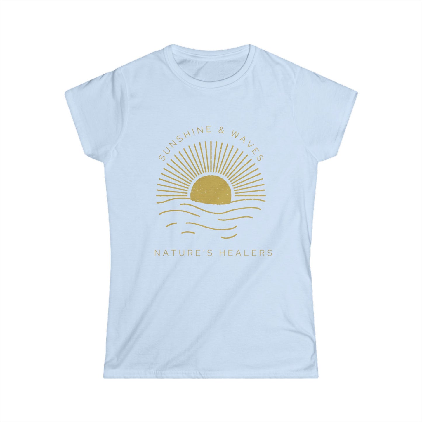 Sunrise Wellness Tee — "Nature's Healing" Women's Softstyle T-Shirt