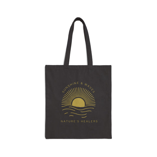 Nature's Healers Cotton Canvas Tote Bag - Sunshine and Waves