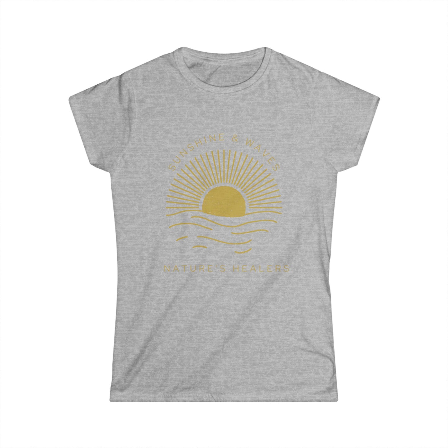 Sunrise Wellness Tee — "Nature's Healing" Women's Softstyle T-Shirt