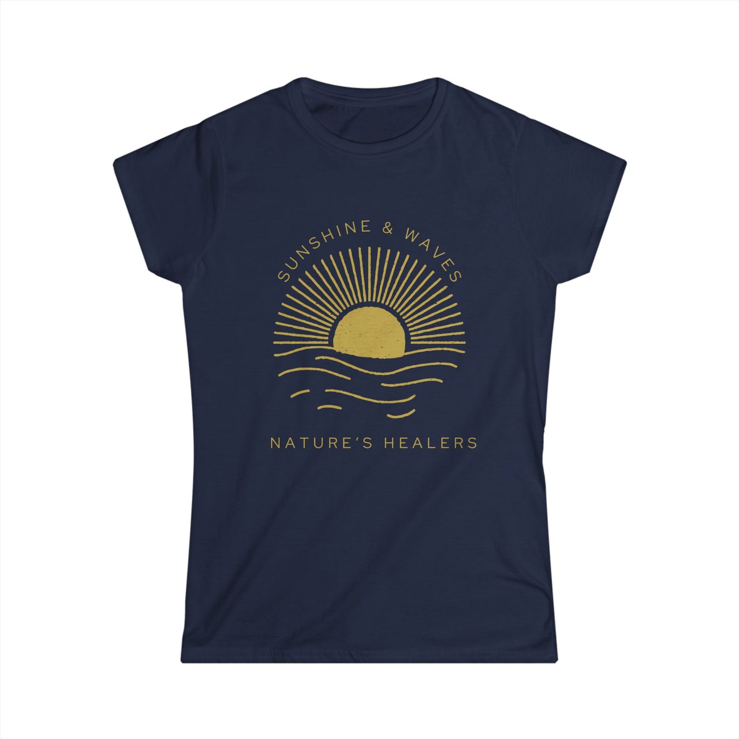 Sunrise Wellness Tee — "Nature's Healing" Women's Softstyle T-Shirt