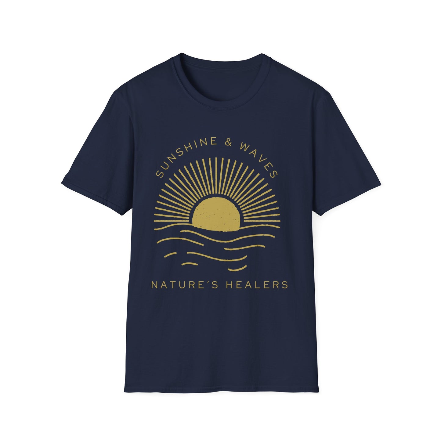Nature's Healers Unisex T-Shirt - Sunshine and Waves Design