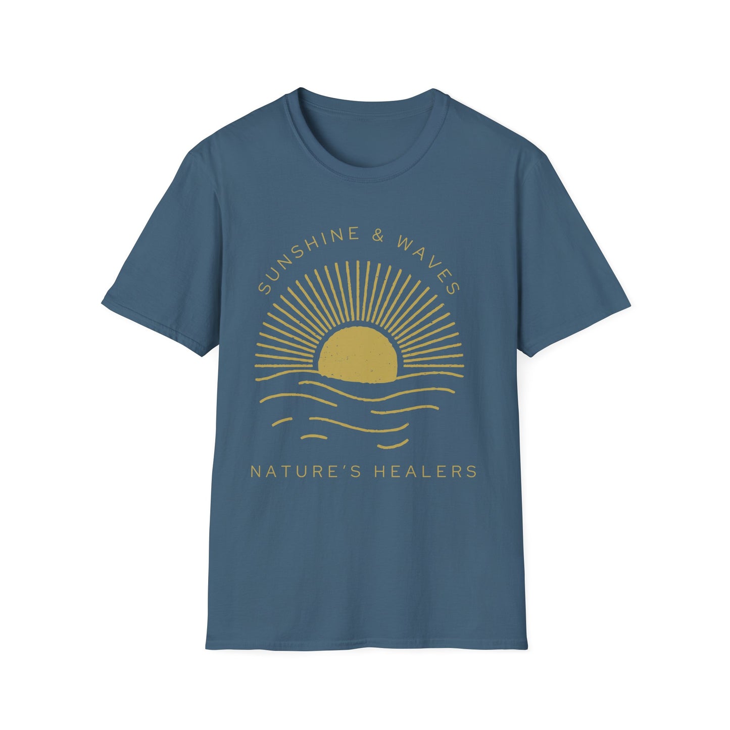 Nature's Healers Unisex T-Shirt - Sunshine and Waves Design
