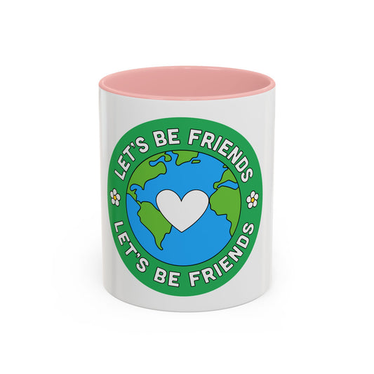 Let's Be Friends Heart Accent Coffee Mug — 11/15oz