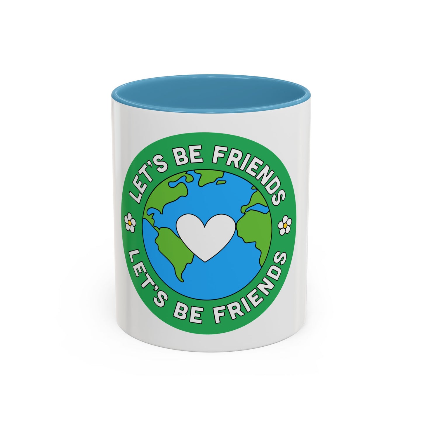 Let's Be Friends Heart Accent Coffee Mug — 11/15oz