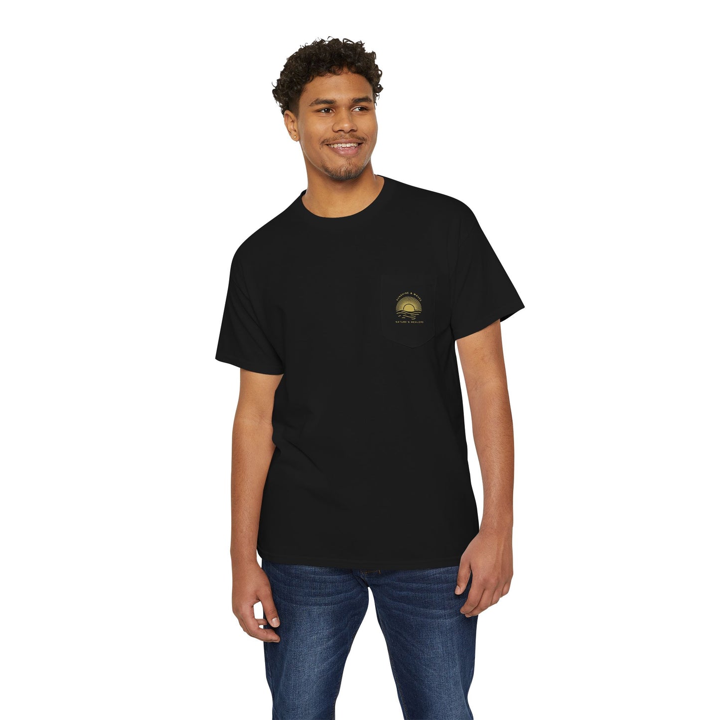 Nature’s Healers Unisex Pocket Tee - Sunshine and Waves