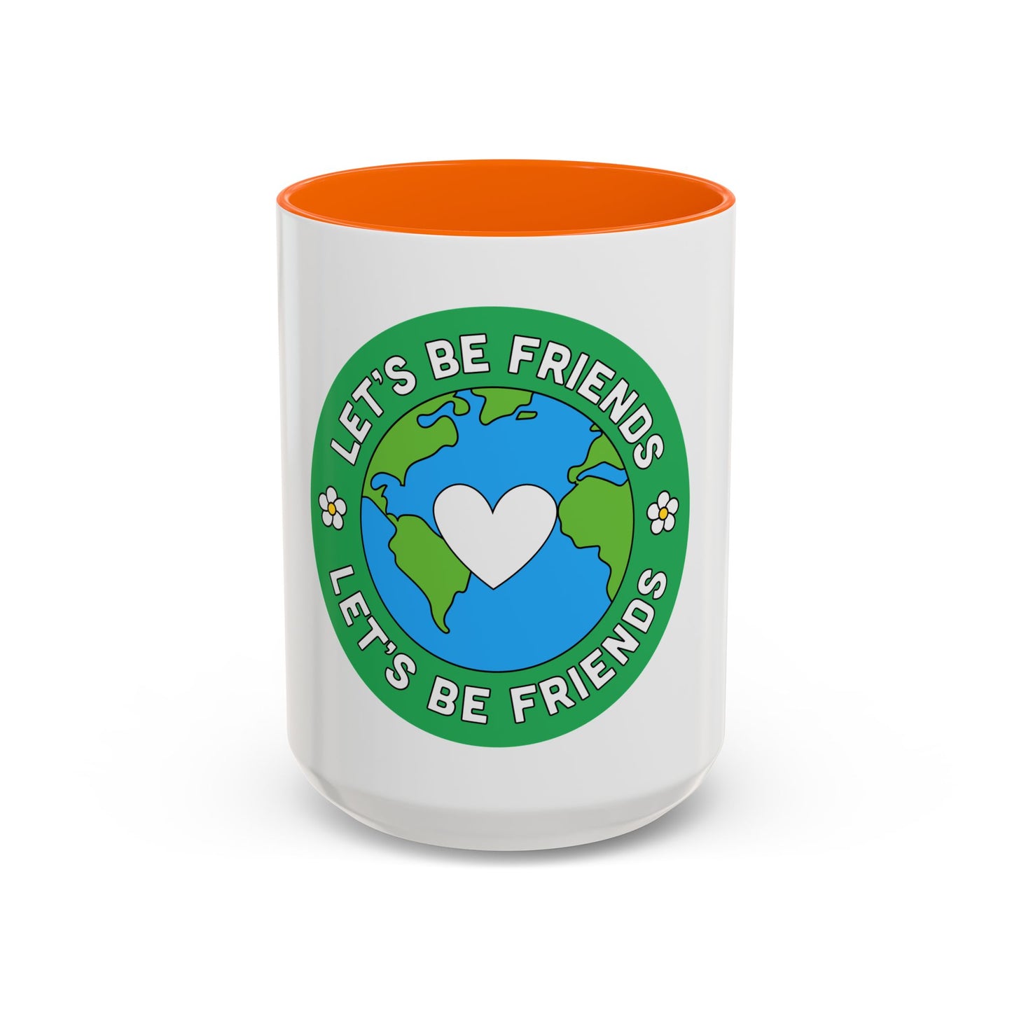 Let's Be Friends Heart Accent Coffee Mug — 11/15oz