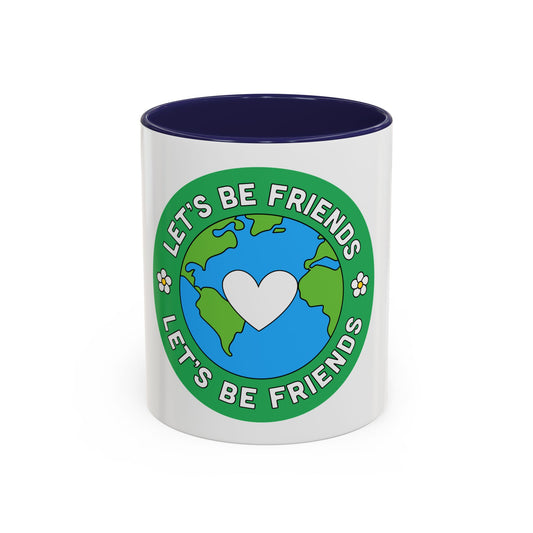 Let's Be Friends Heart Accent Coffee Mug — 11/15oz