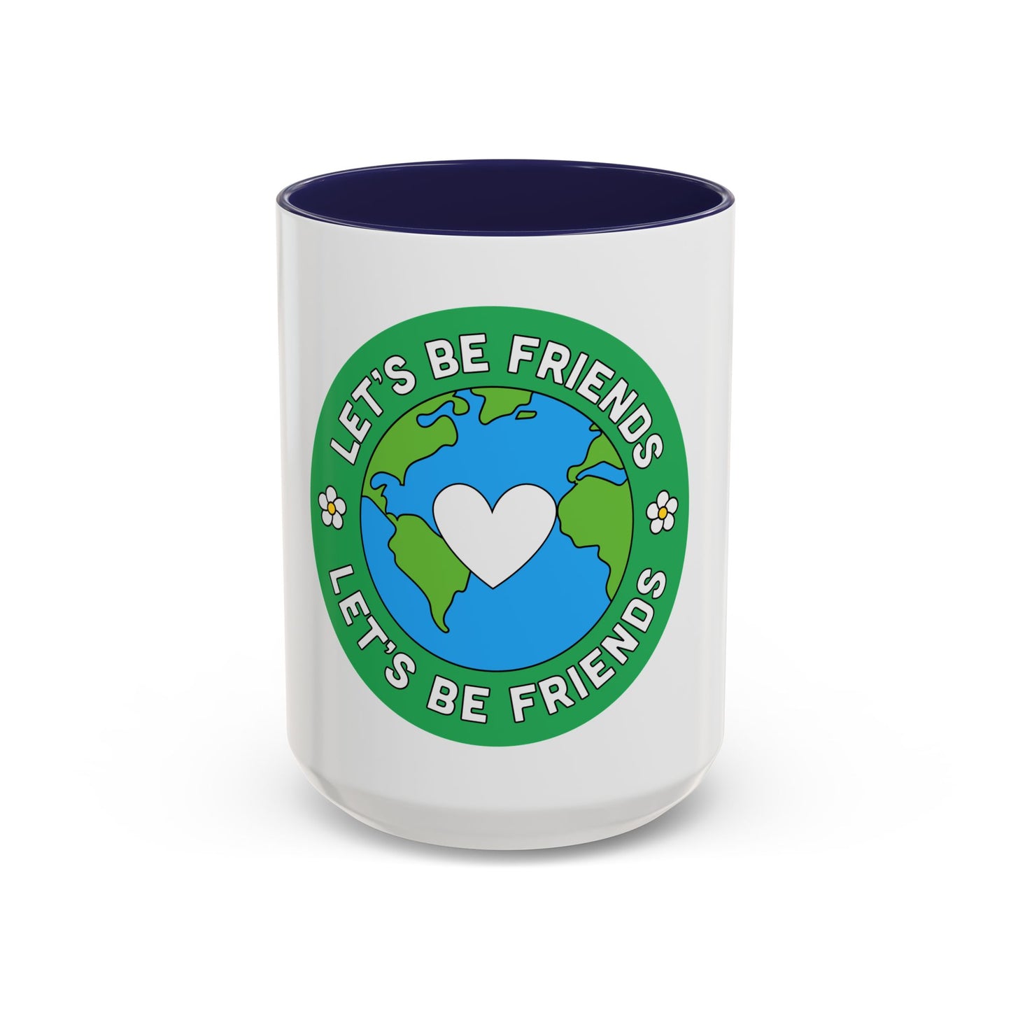 Let's Be Friends Heart Accent Coffee Mug — 11/15oz
