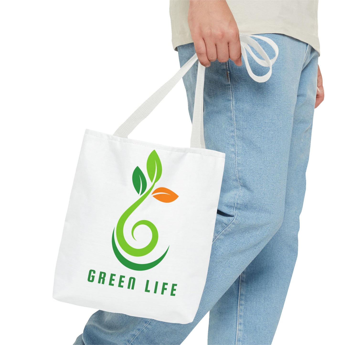 Green Life / Vida Verde Eco Tote Bag – Reusable Organic Plant Logo Shopping Tote