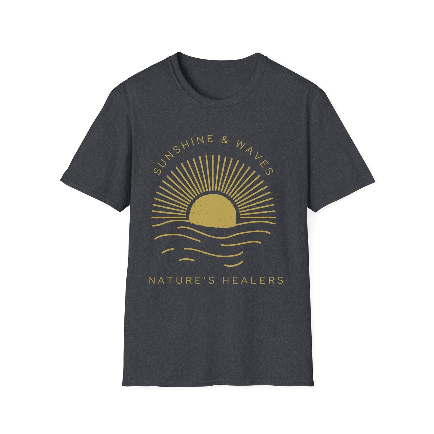 Nature's Healers Unisex T-Shirt - Sunshine and Waves Design