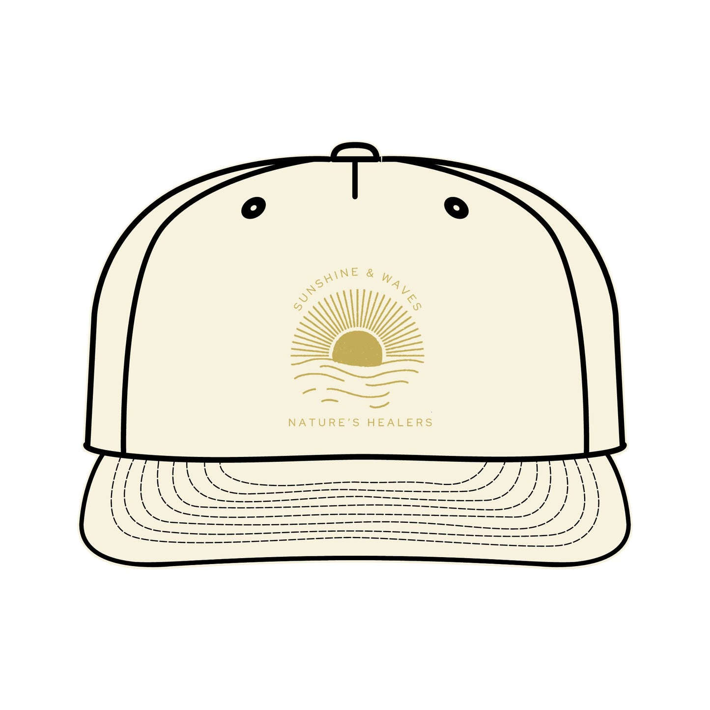 Nature's Healers Surf Cap - Sunshine and Waves