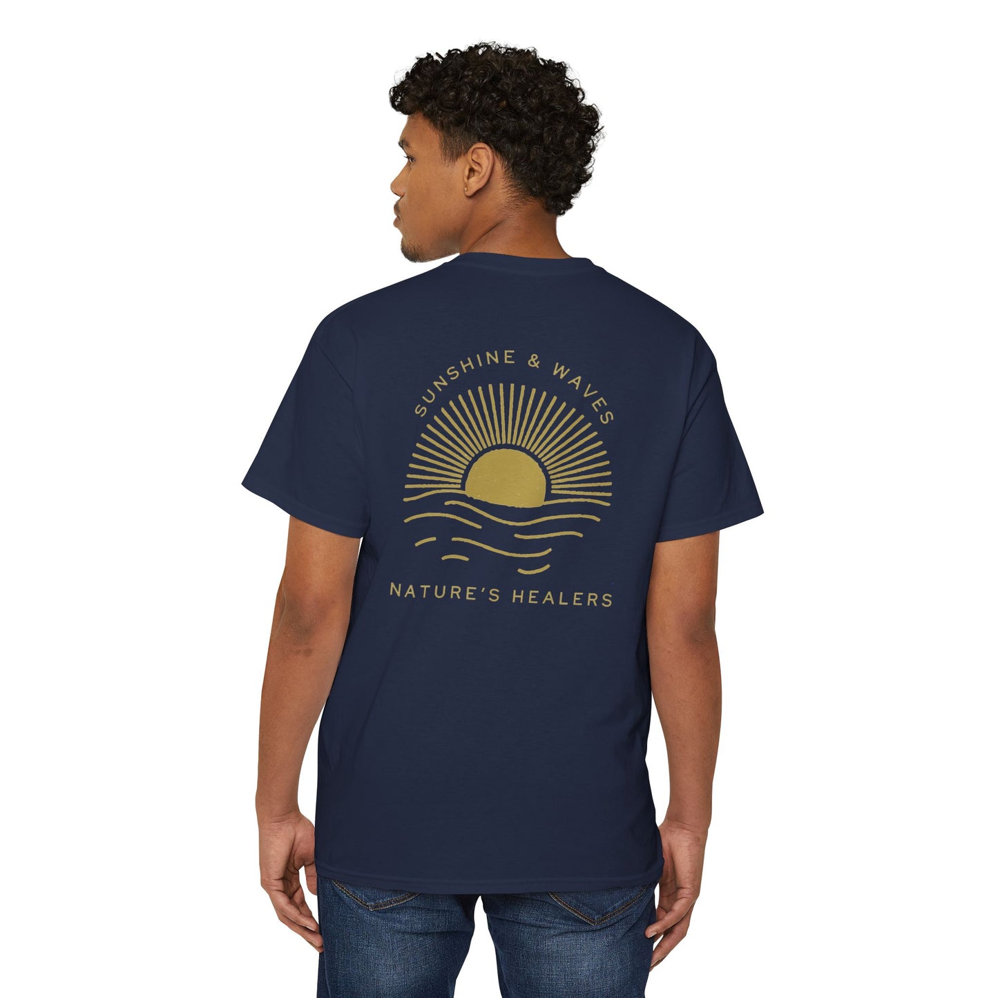 Nature’s Healers Unisex Pocket Tee - Sunshine and Waves