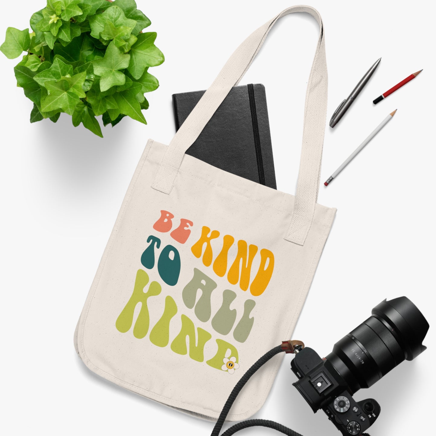Be Kind Organic Canvas Tote Bag