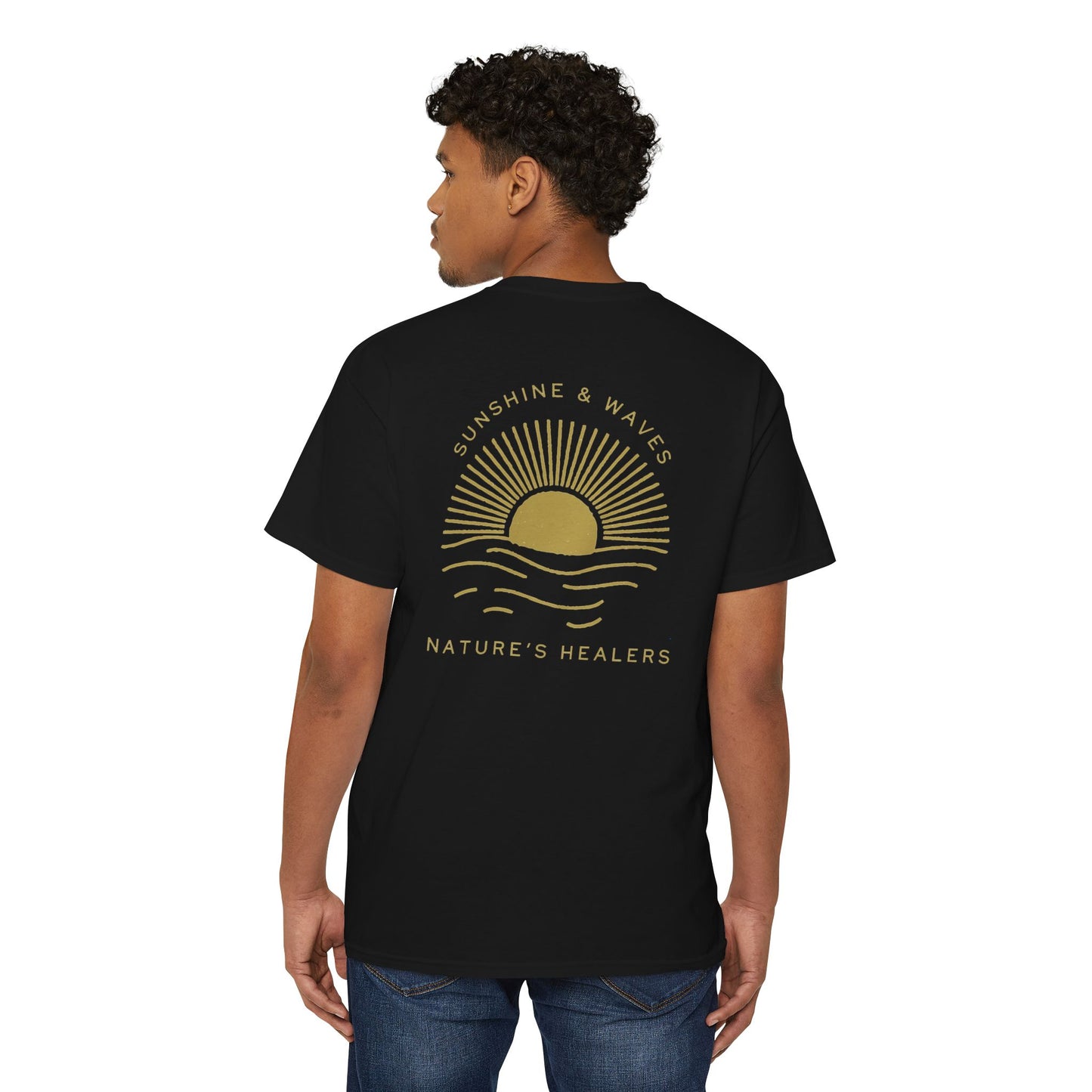 Nature’s Healers Unisex Pocket Tee - Sunshine and Waves