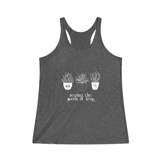 Seeds of Love Women's Tri-Blend Racerback Tank - Sunshine and Waves