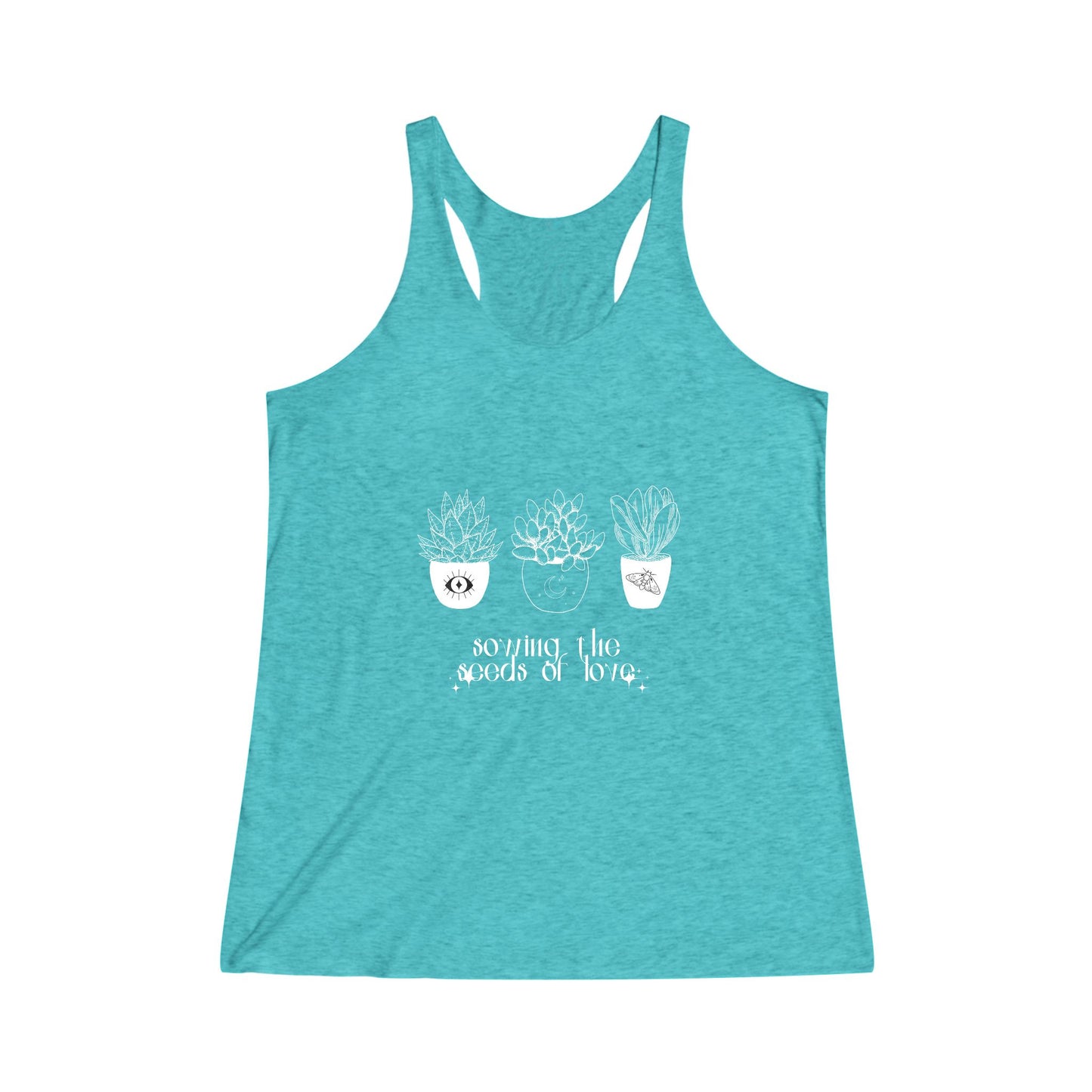 Seeds of Love Women's Tri-Blend Racerback Tank - Sunshine and Waves