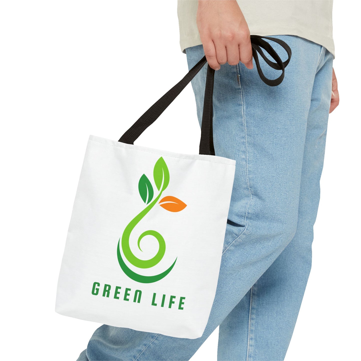 Green Life / Vida Verde Eco Tote Bag – Reusable Organic Plant Logo Shopping Tote