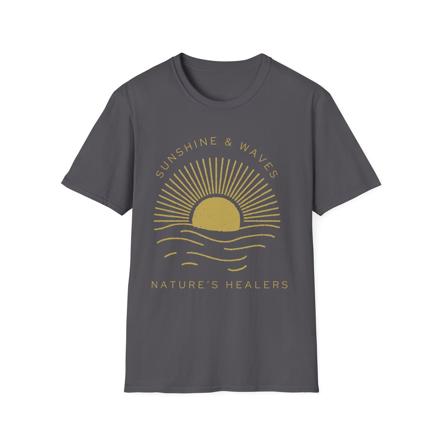 Nature's Healers Unisex T-Shirt - Sunshine and Waves Design