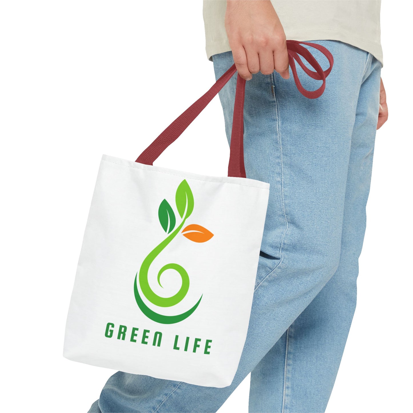 Green Life / Vida Verde Eco Tote Bag – Reusable Organic Plant Logo Shopping Tote
