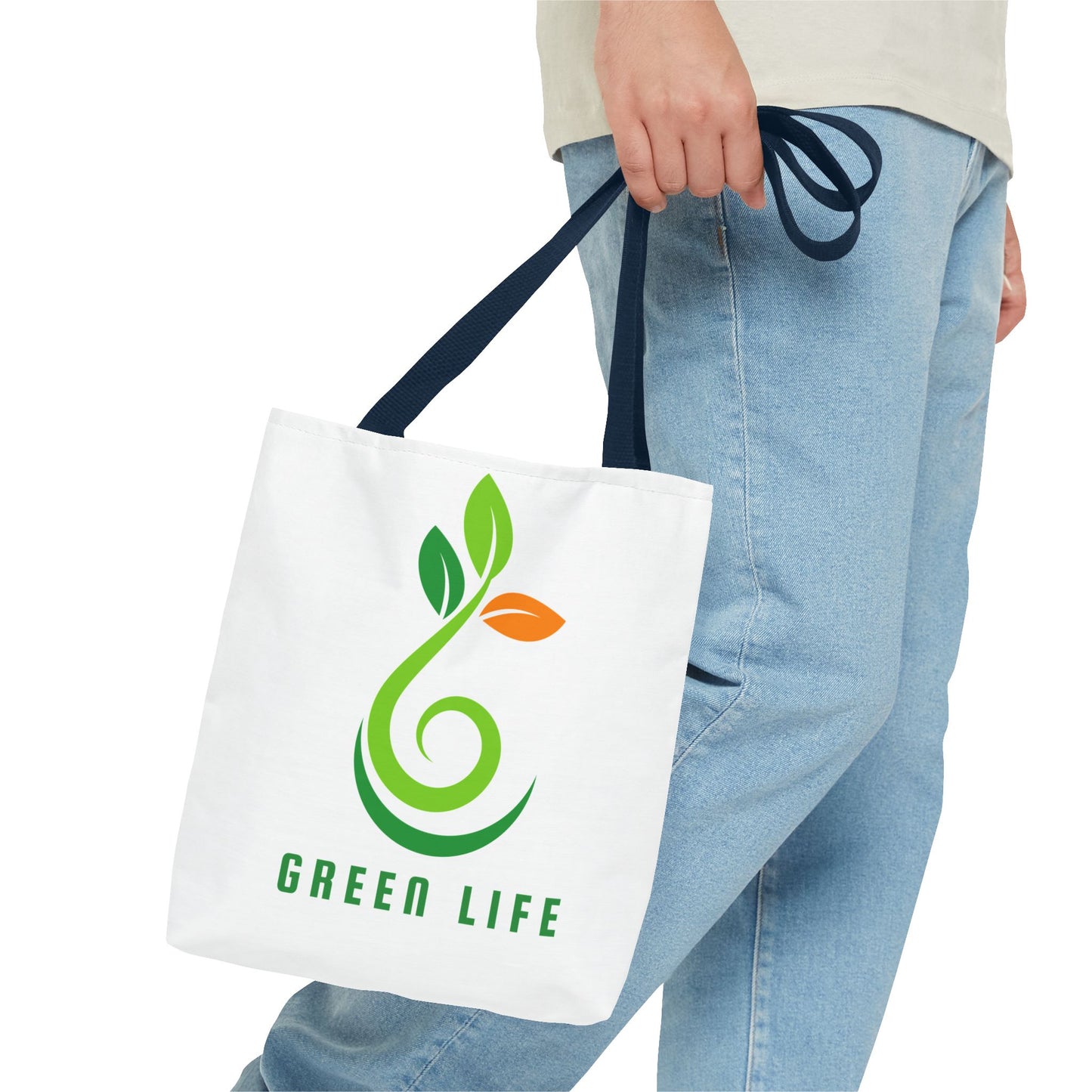 Green Life / Vida Verde Eco Tote Bag – Reusable Organic Plant Logo Shopping Tote