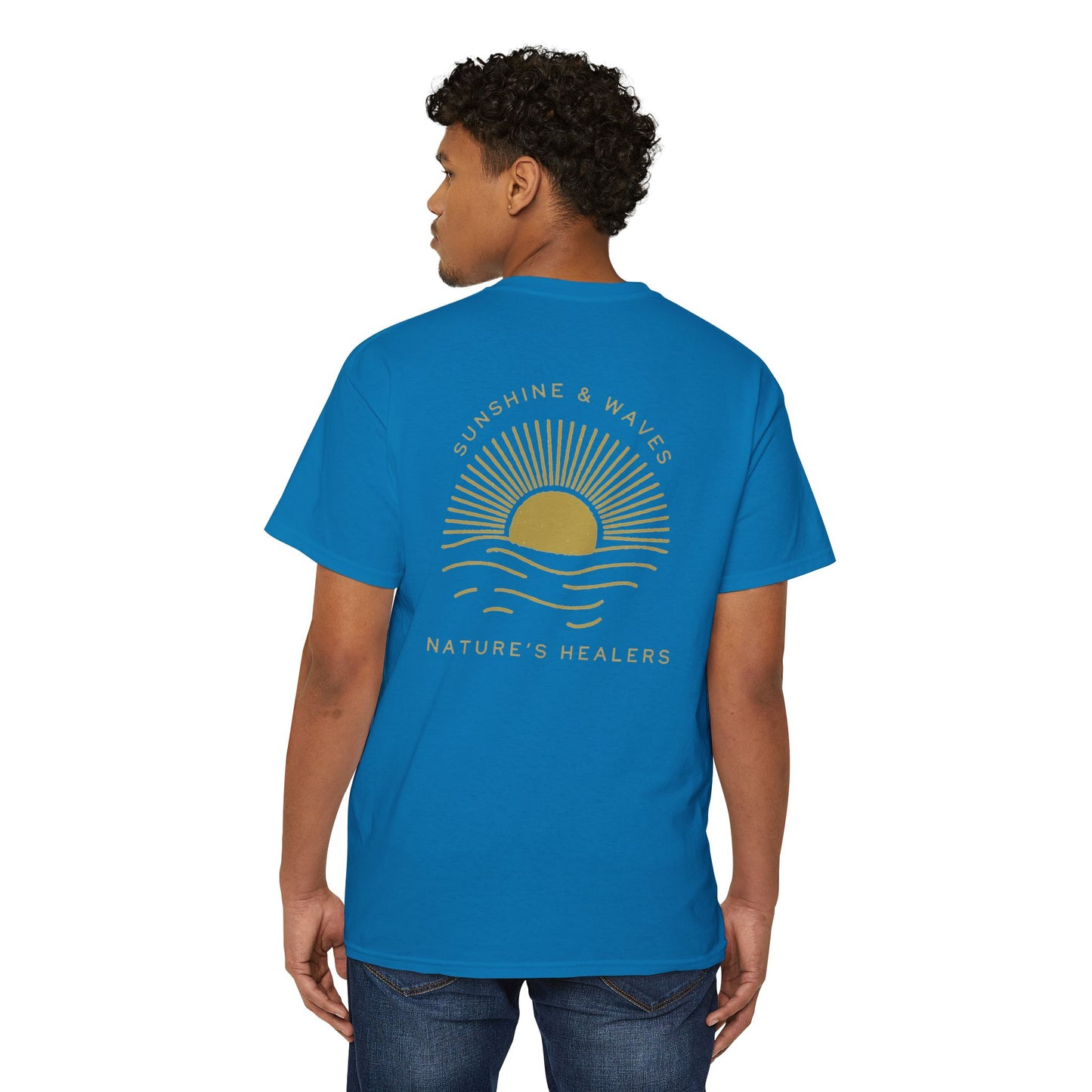 Nature’s Healers Unisex Pocket Tee - Sunshine and Waves