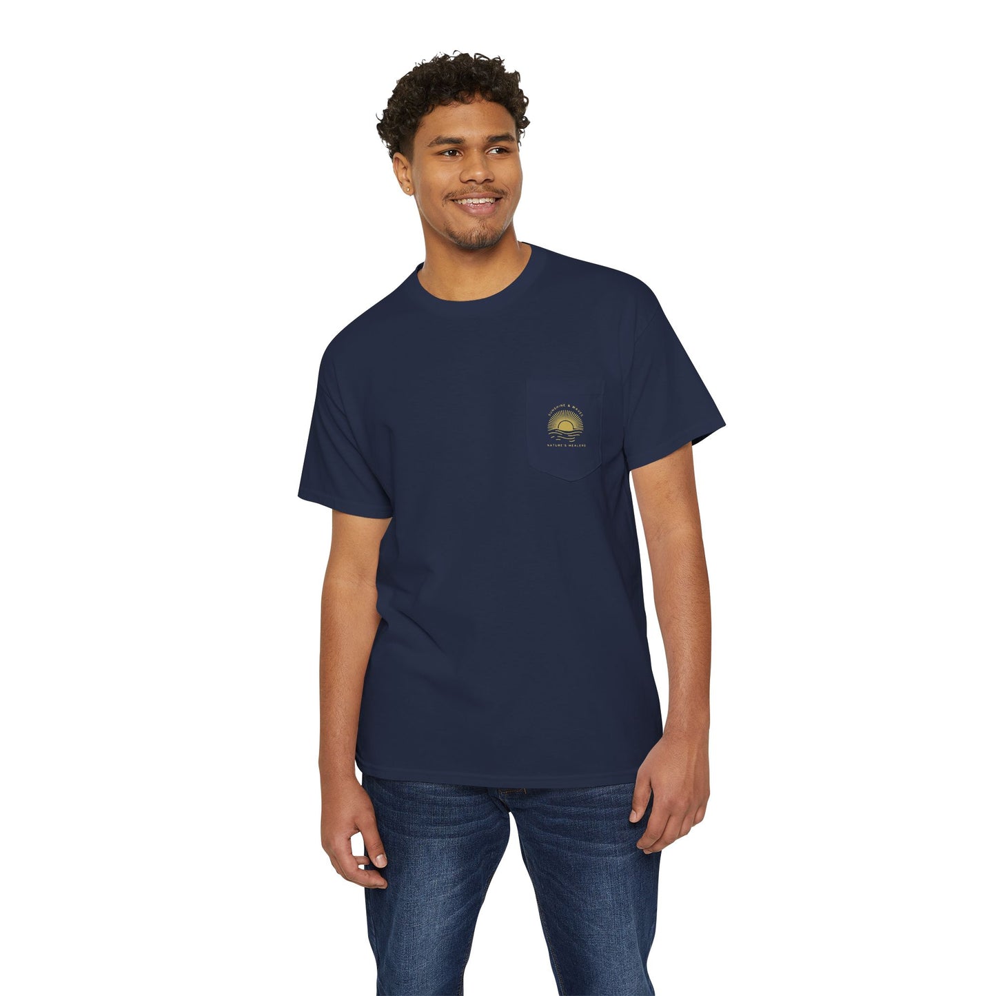 Nature’s Healers Unisex Pocket Tee - Sunshine and Waves