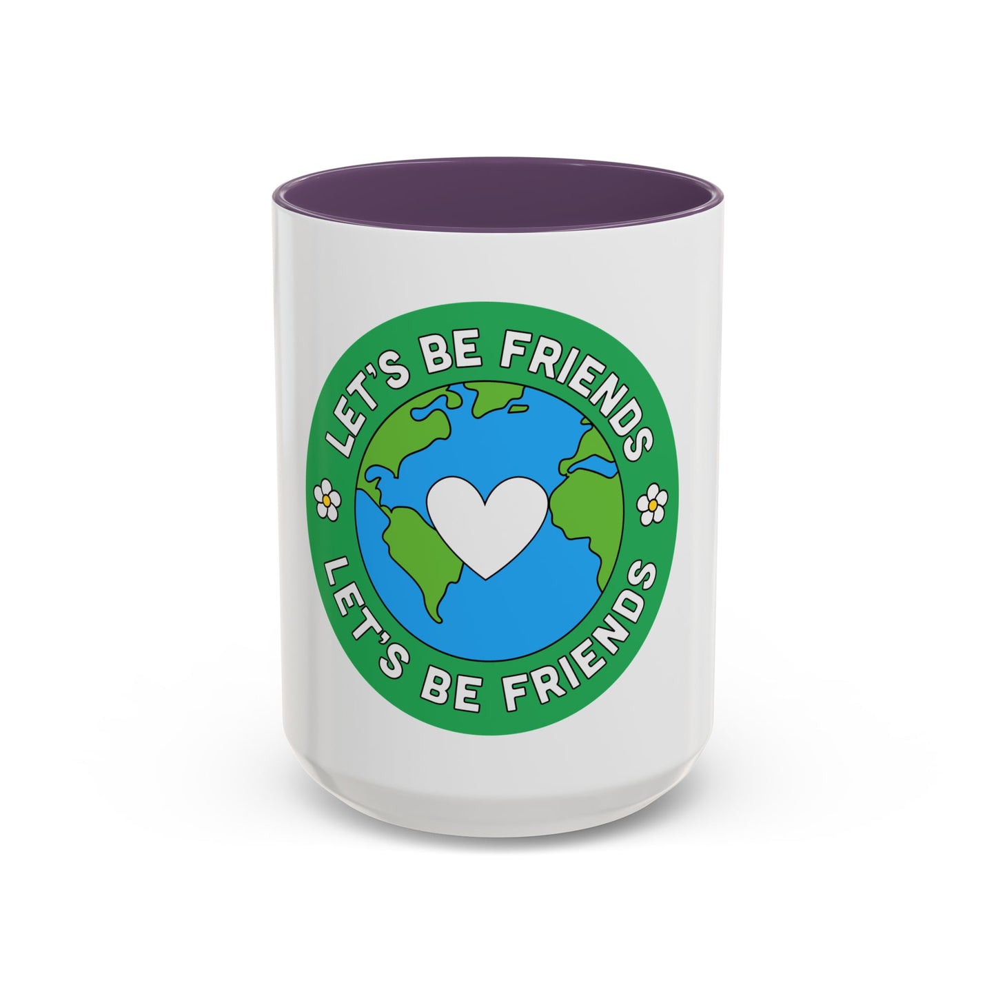 Let's Be Friends Heart Accent Coffee Mug — 11/15oz