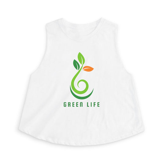 Green Life Tank Crop Top — Women's Eco Vibe Crop