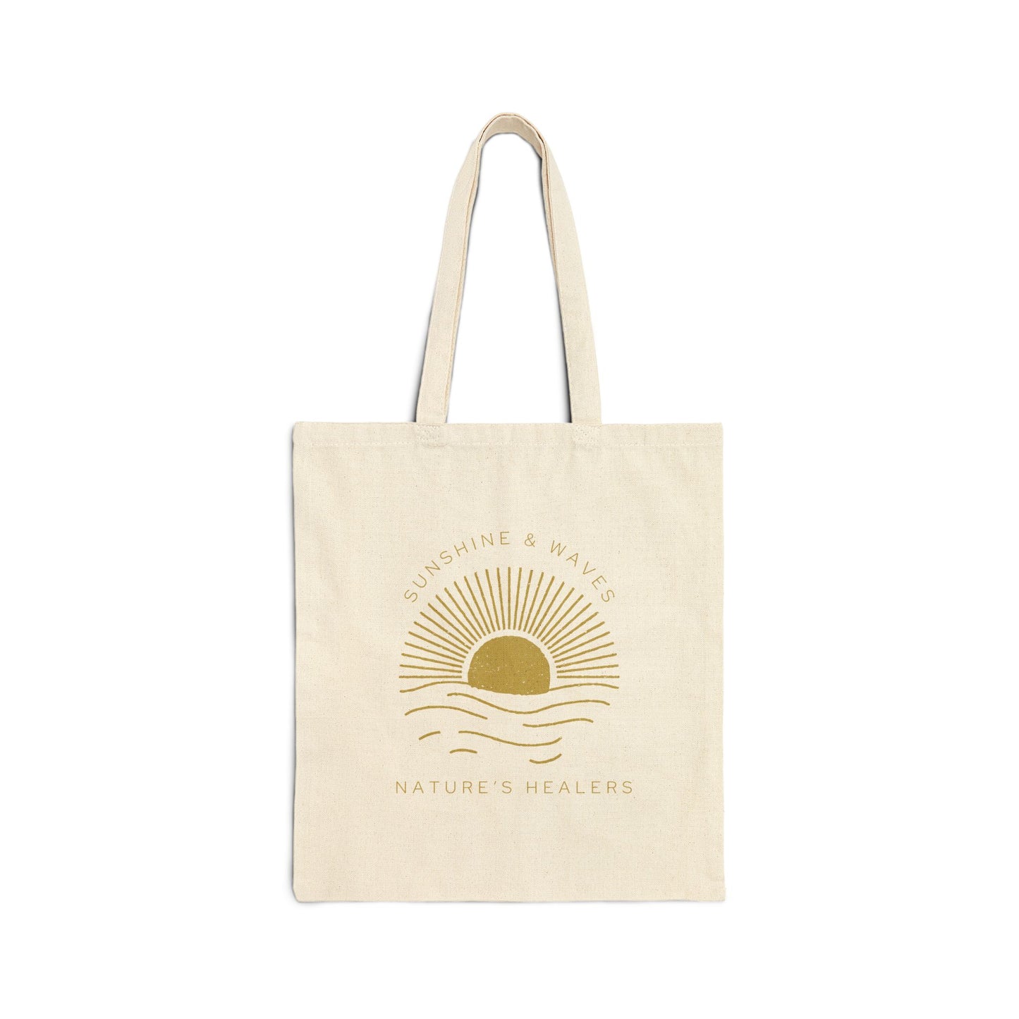 Nature's Healers Cotton Canvas Tote Bag - Sunshine and Waves