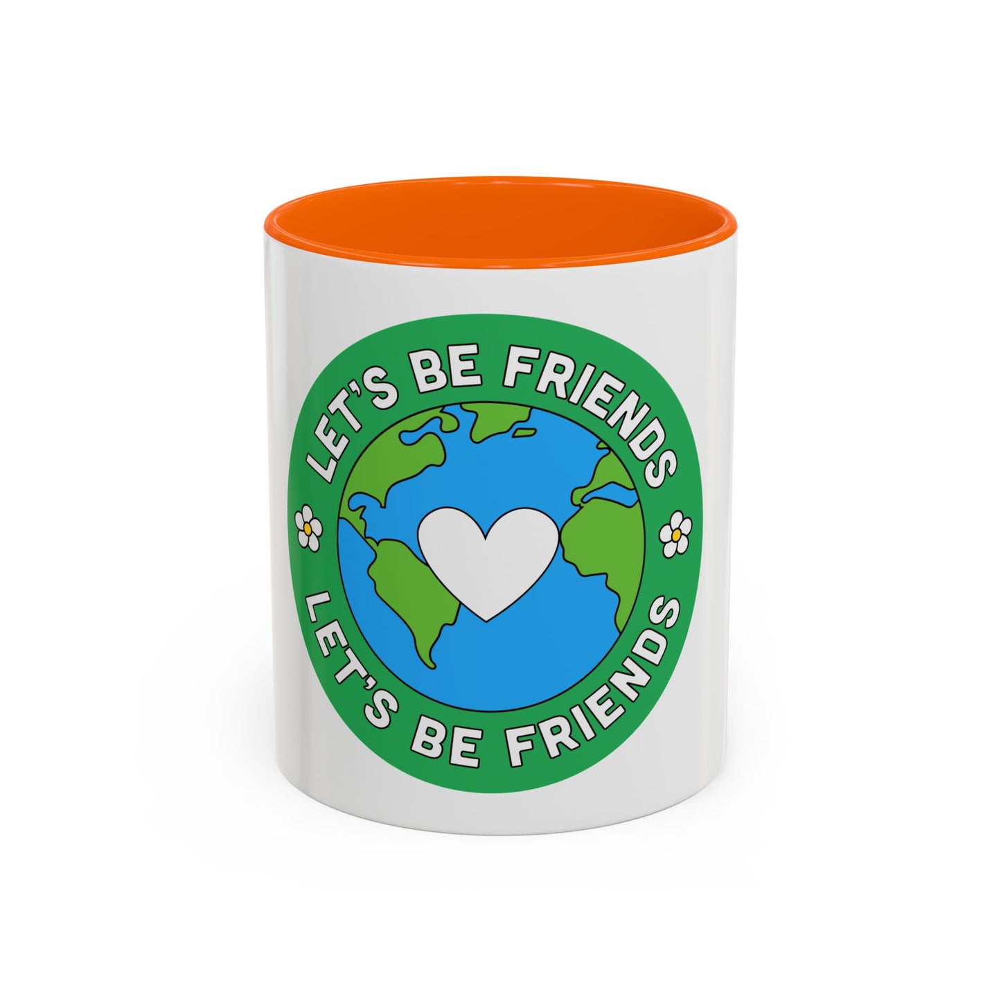 Let's Be Friends Heart Accent Coffee Mug — 11/15oz