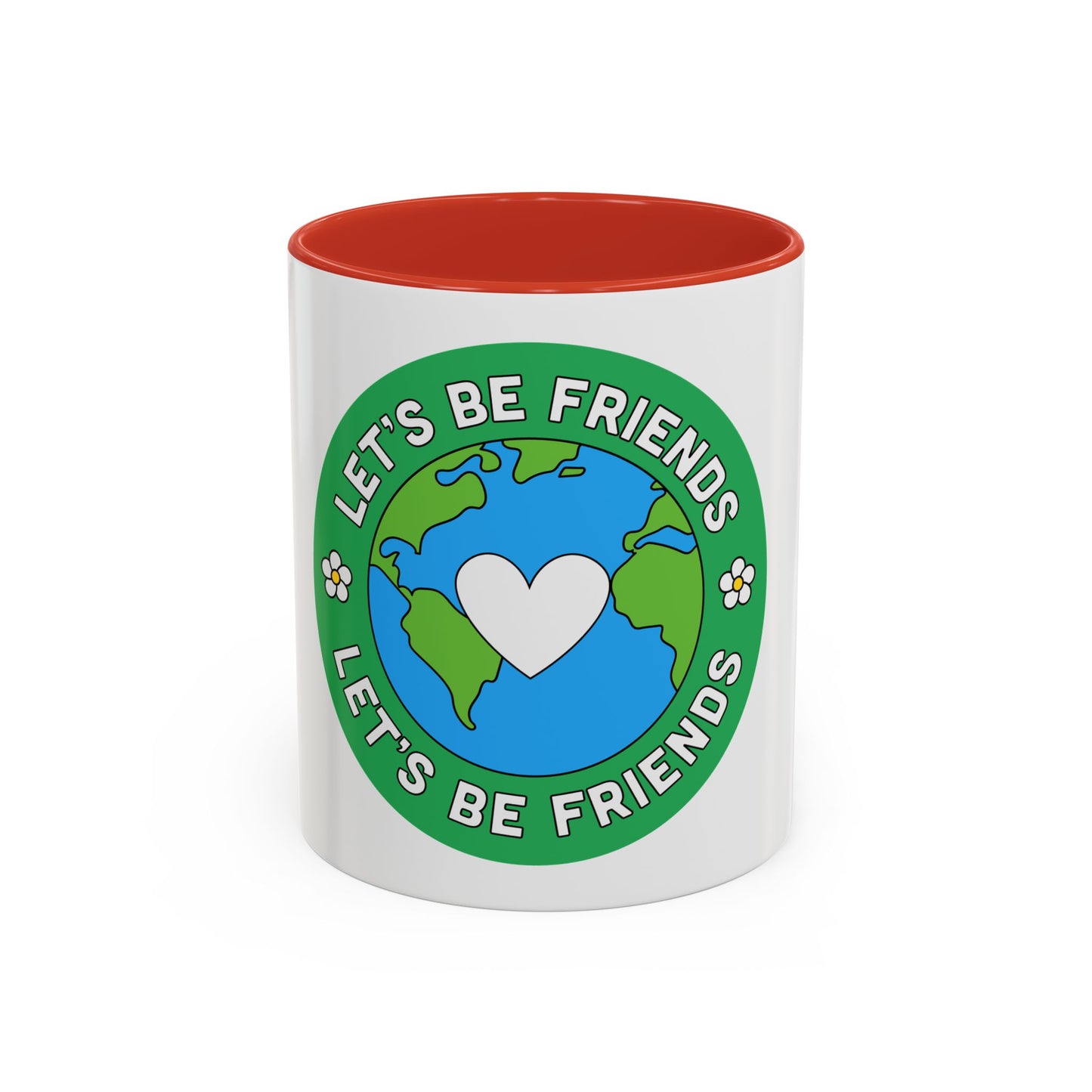 Let's Be Friends Heart Accent Coffee Mug — 11/15oz