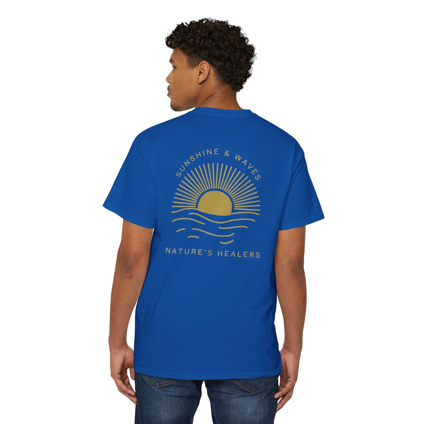 Nature’s Healers Unisex Pocket Tee - Sunshine and Waves