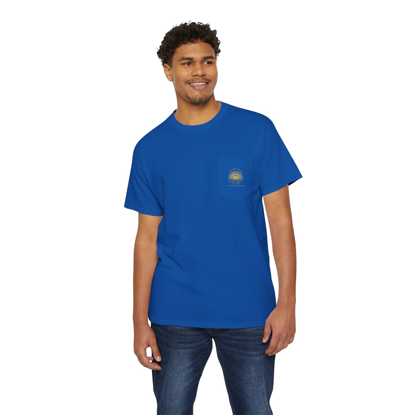 Nature’s Healers Unisex Pocket Tee - Sunshine and Waves