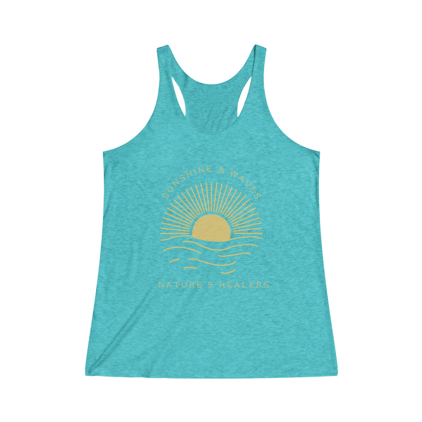 Nature's Healers Women's Tri-Blend Racerback Tank - Sunshine and Waves