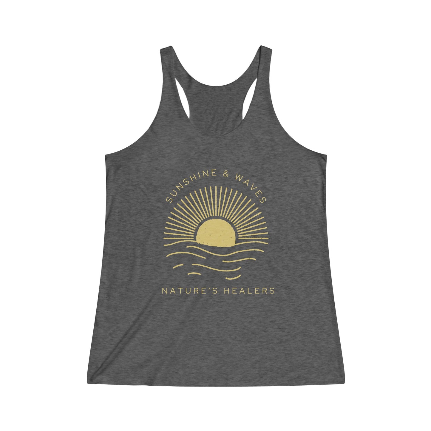 Nature's Healers Women's Tri-Blend Racerback Tank - Sunshine and Waves